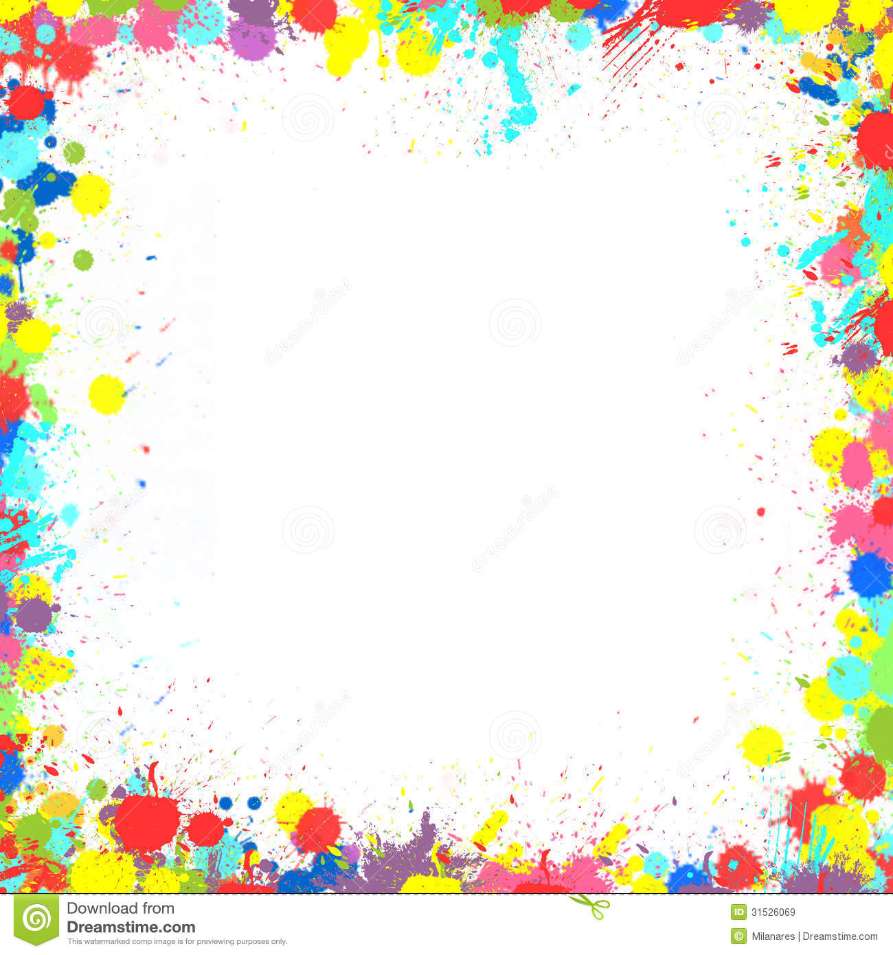 Colorful Inky Splash Frame Border Royalty Free Stock Images   Image