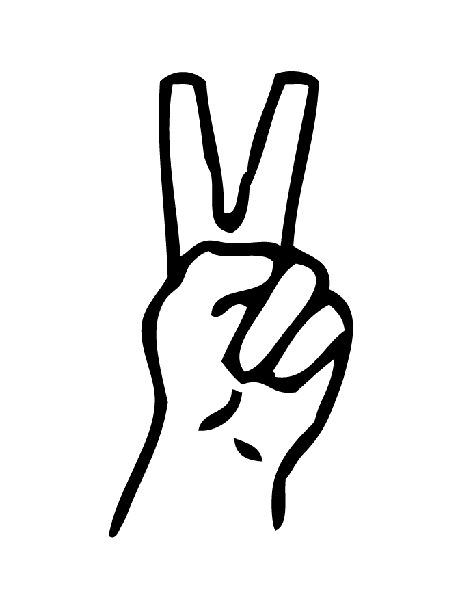Finger Peace Sign Symbol   Clipart Best