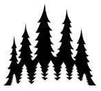 Forest Black And White Clipart