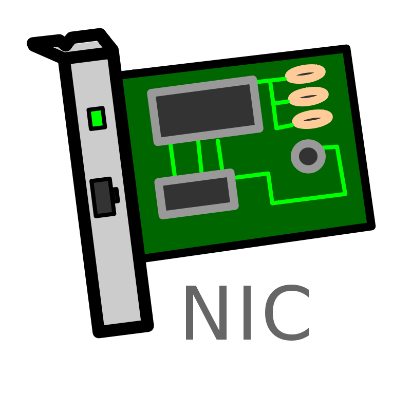 Free Clipart  Network Interface Card Labelled   Objects