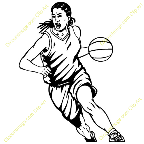 Girl Basketball Player Shooting Clip Art