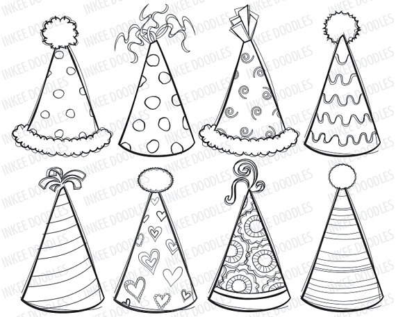 Go Back   Pix For   Party Hat Clip Art Black And White
