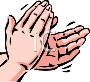 Hands Clapping   Royalty Free Clipart Picture