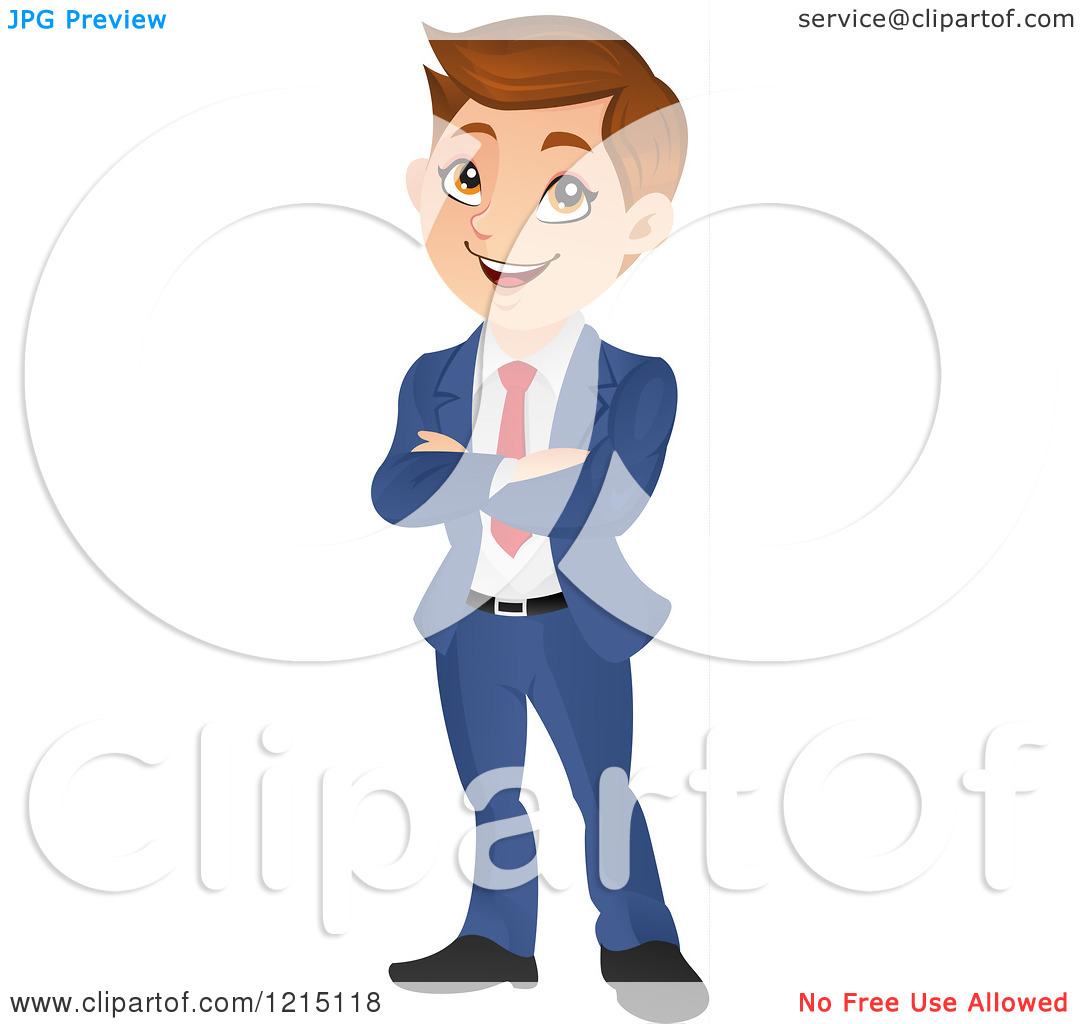 Man Standing Clipart Clipart Of A Caucasian Business Man Standing With    