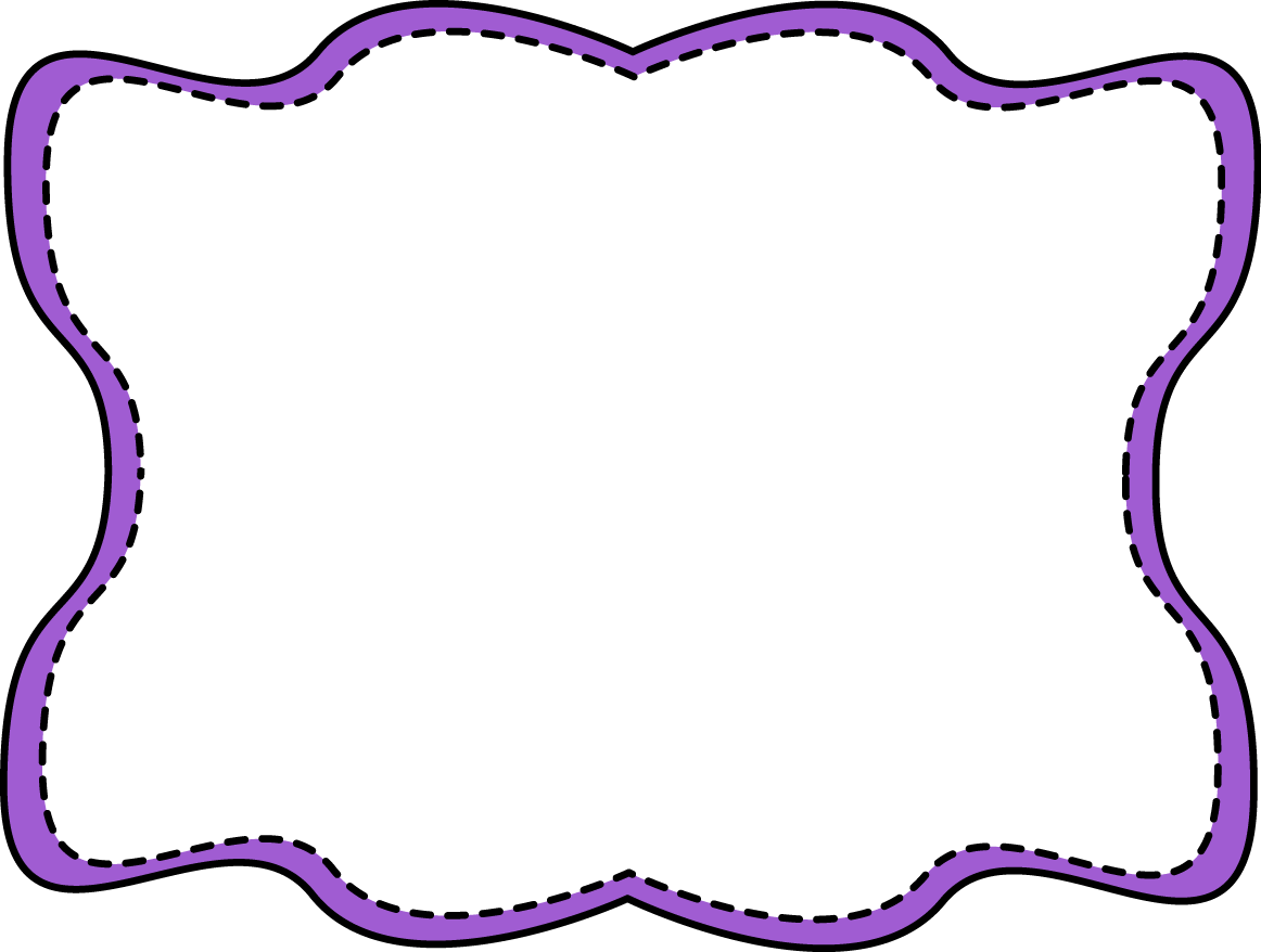 Purple Wavy Stitched Frame   Purple And Black Wavy Frame With An Inner