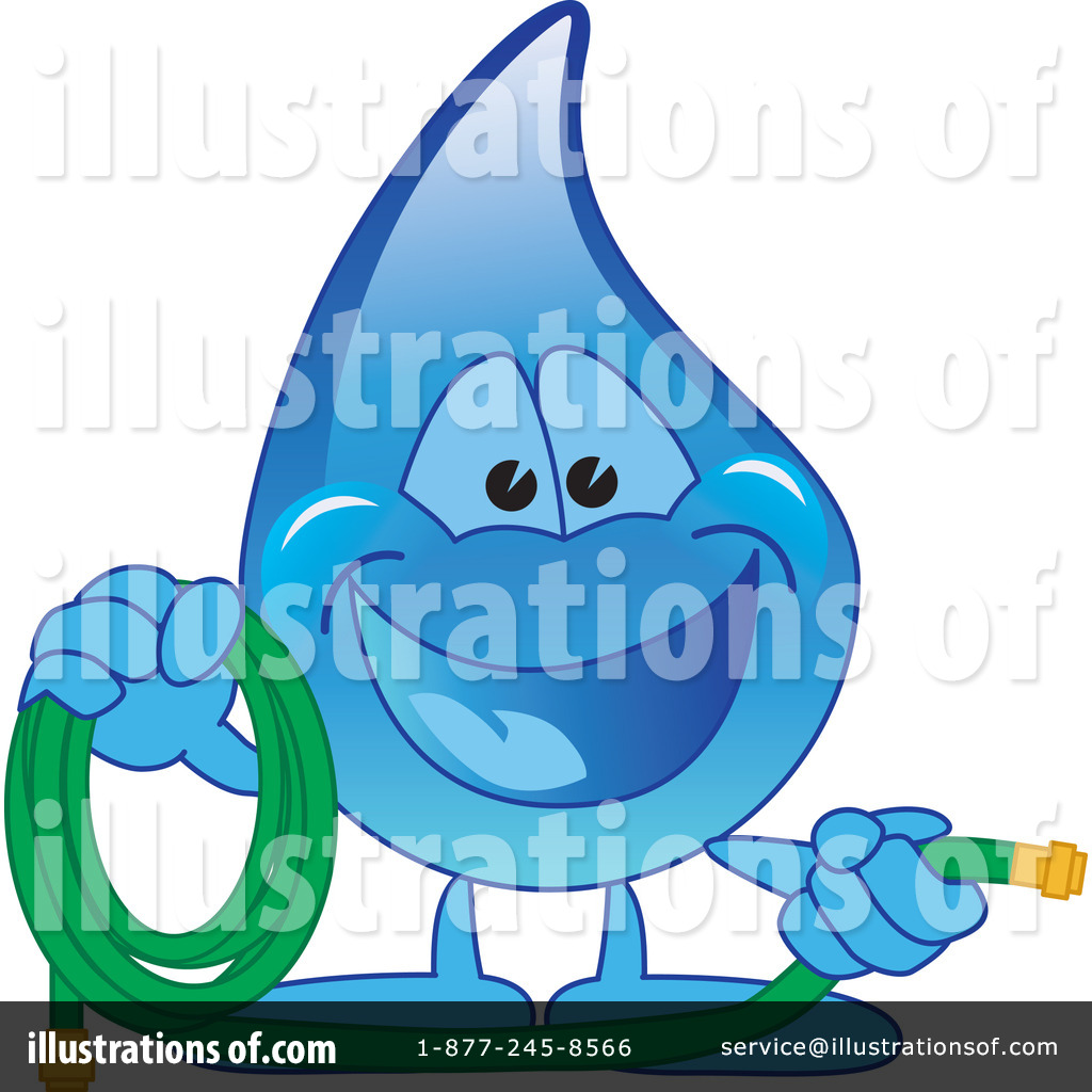 Royalty Free  Rf  Water Droplet Character Clipart Illustration  220681