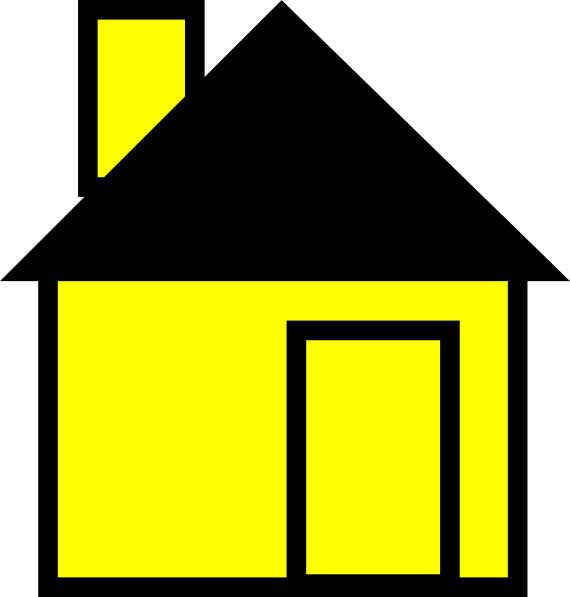 Simple House Yellow Clip Art At Clker Com   Vector Clip Art Online    