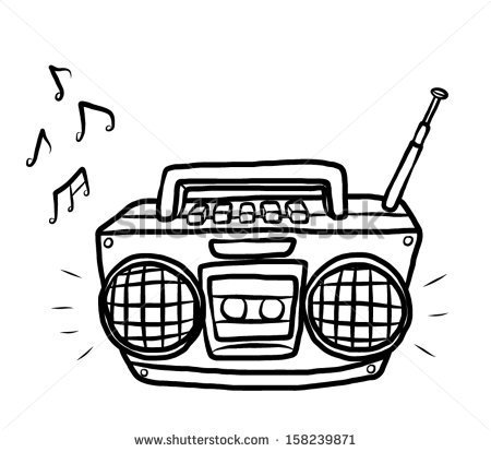 Stock Vector Radio And Tape Cassette Player Cartoon Vector And