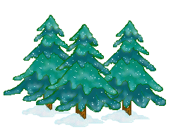 Tree Clip Art   Three Pine Trees In Snow
