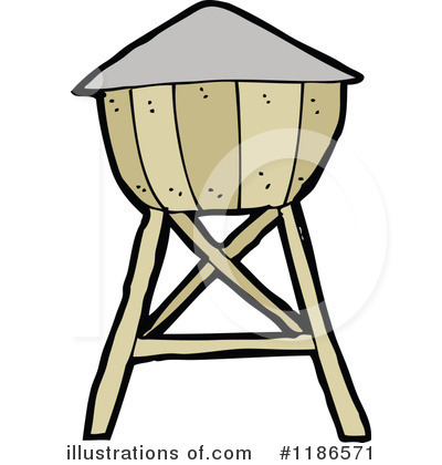 Water Tower Clipart Illustration By Lineartestpilot   Stock Sample