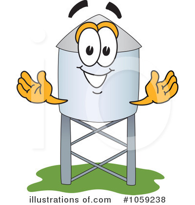 Water Tower Clipart Illustration By Toons4biz   Stock Sample  1059238