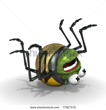 3d Ladybird Cartoon Bug Lying Dead On Its Back Stock Photo 77927179    