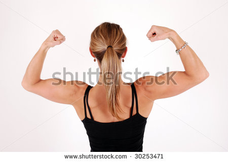 Back Of Female S Arm Muscles   Stock Photo