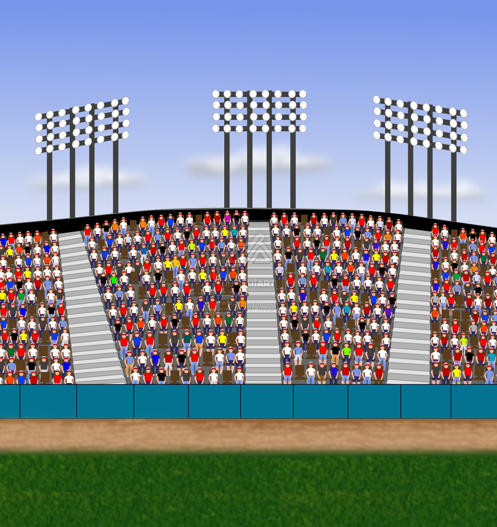 Baseball Stadium Crowd Baseball Stadium By