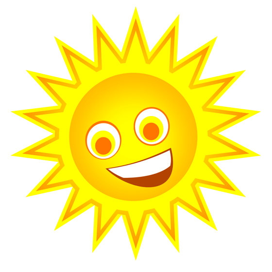Bright And Happy Sun   Free Clip Art