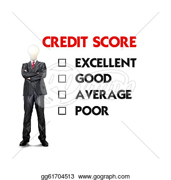     Business Man Mark On The Check Boxes Credit Score  Clip Art Gg61704513