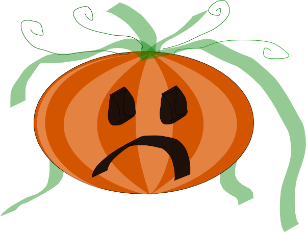 Decorated Sad Pumpkin Clip Art At Clker Com   Vector Clip Art Online    