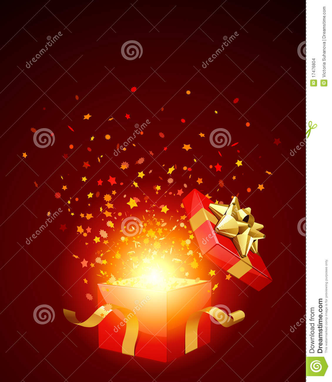 Gift Box Bursting Open With Celebration Confetti