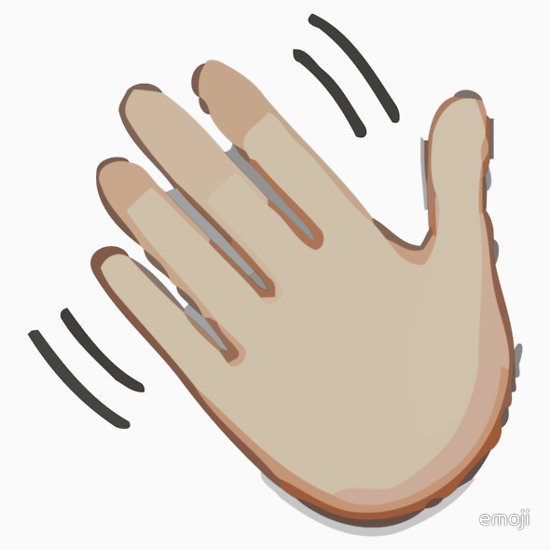 Hand Waving Emoji Waving Hand Sign Twitter Emoji