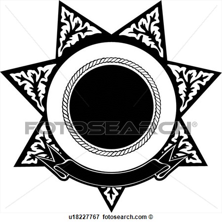 Law Police Service Sheriff Badges View Large Clip Art Graphic