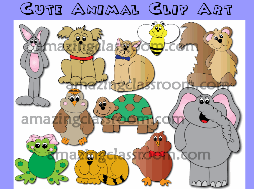 New Cute Animal Clip Art Resource Pack 