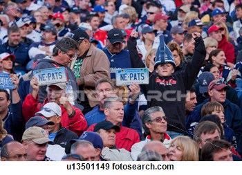 Patriots Nfl Football Fans At Gillette Stadium View Large Photo Image