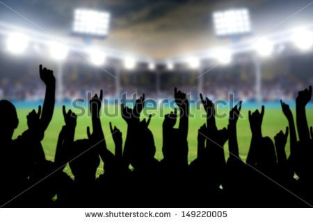 Sports Fans Cheering Clipart Football Fans Cheering In The