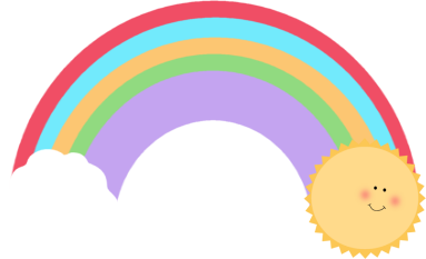 Sun And Rainbow Clip Art Image   Rainbow With A Sun On One End And