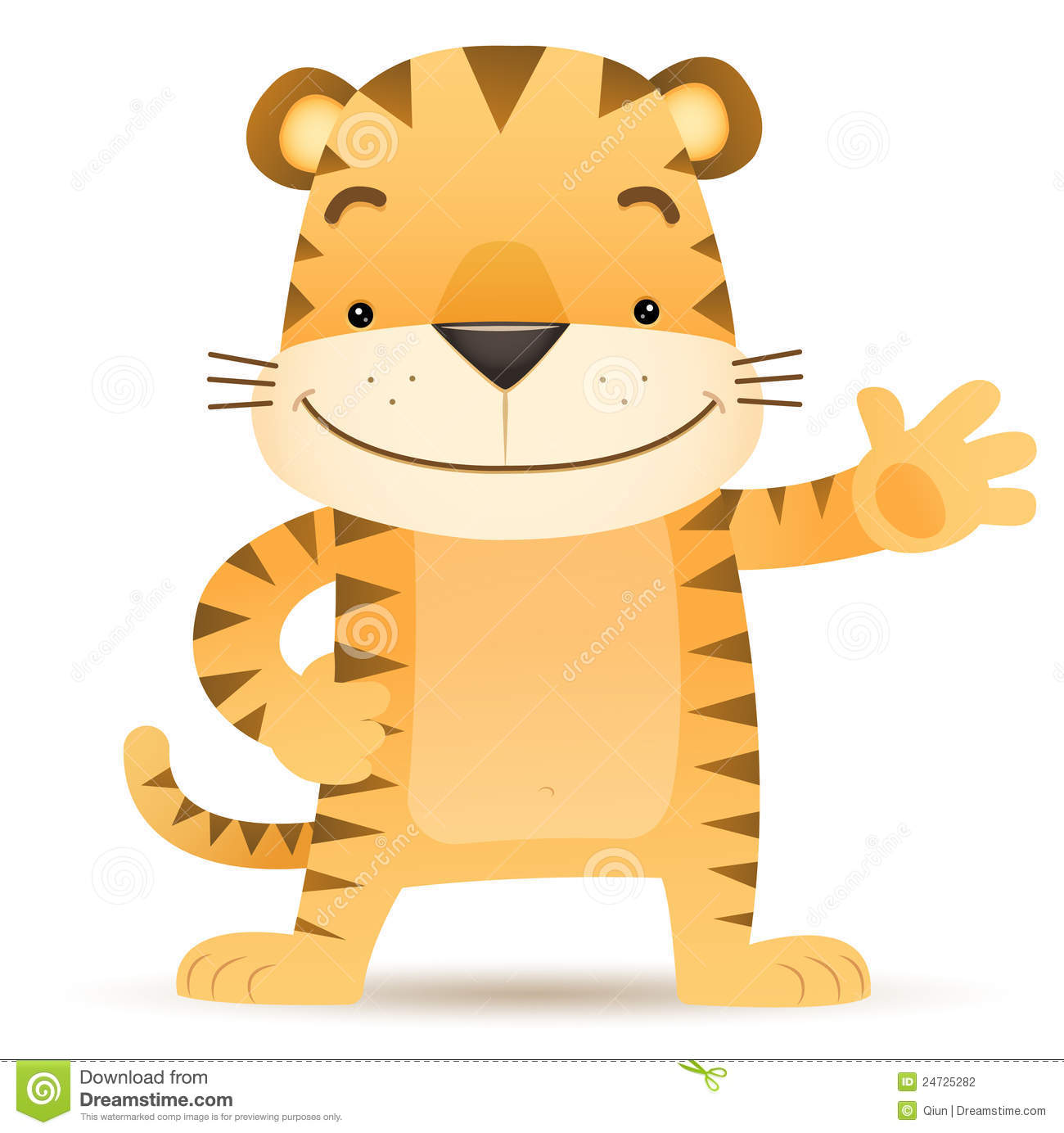 Tigo The Tiger Waving Hand Stock Photography   Image  24725282
