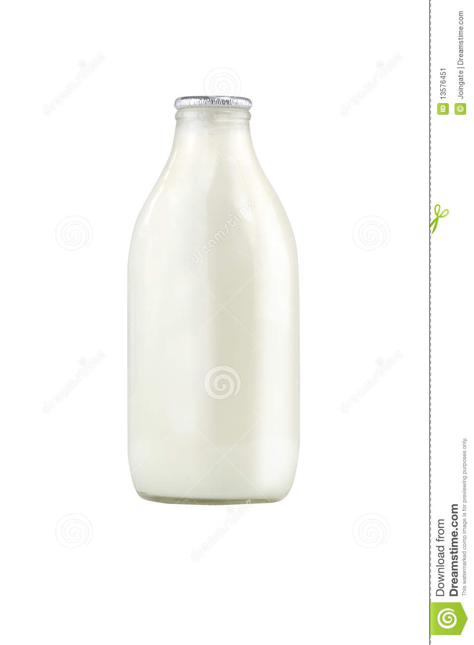 Traditional Pint Of Milk In A Glass Bottle