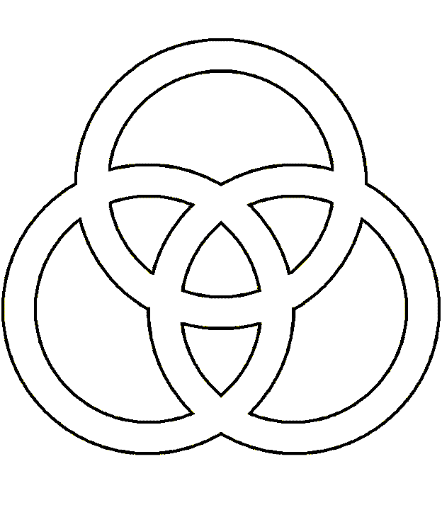 Trefoil Three Circles Interposed Symbolize The Unity Of The Trinity
