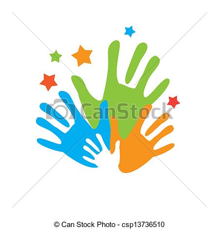 Vector Clip Art Of Palm Unity   Sign Of Friends Vector Symbol Uniting