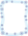 Winter Snowflake Border   A Wintery Blue Border With