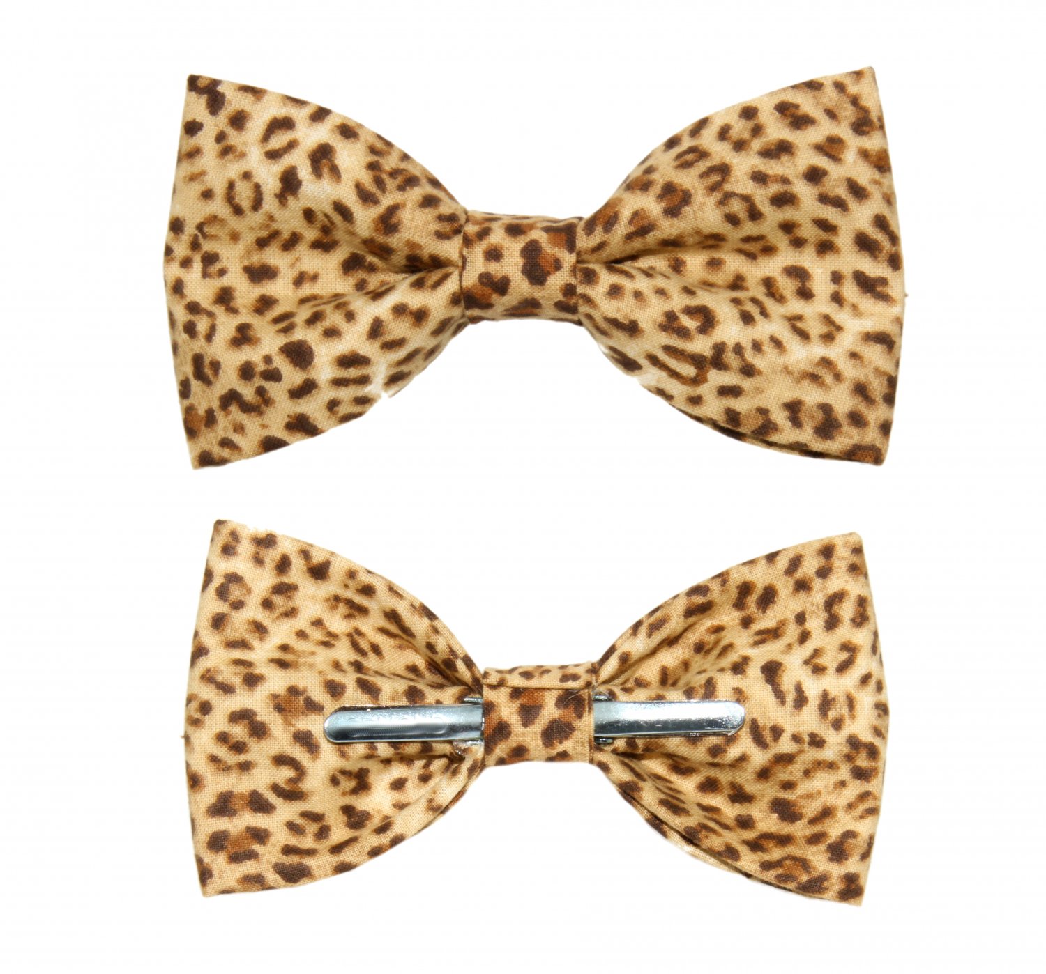 Boys Clip On Cheetah Animal Print Novelty Bow Tie