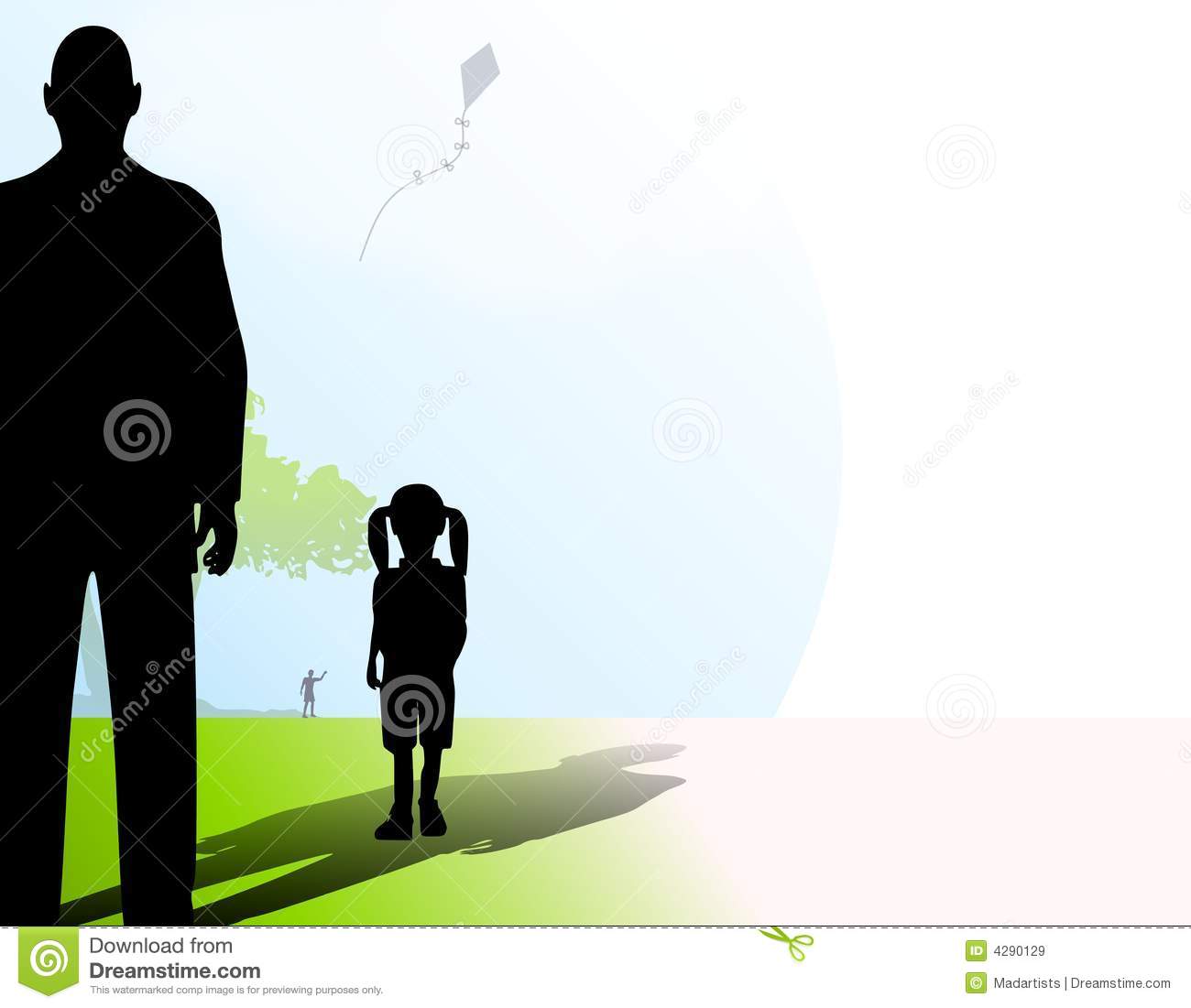 Clip Art Illustration Featuring A Tall Suspicious Man Standing In
