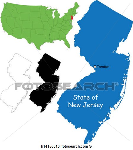 Clipart   New Jersey Map  Fotosearch   Search Clip Art Illustration