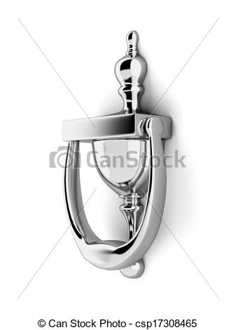 Door Knocker Isolated On A White Background  3d Render