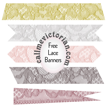 Free Blog Graphics  Lace Banner Clipart   Call Me Victorian