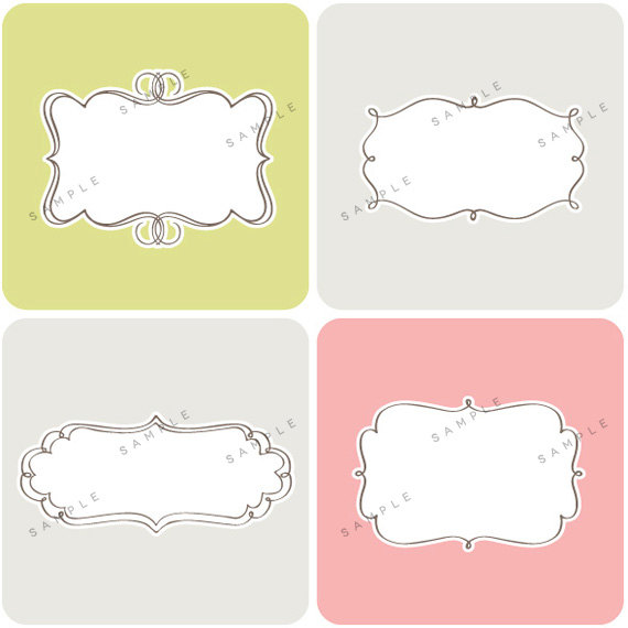 Hand Drawn Frame   Label Shapes   Digital Clip Art   For Photography