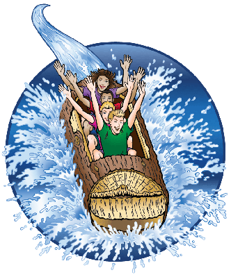 Illustration Of Water Flume Amusement Park Ride  From The Getty Images