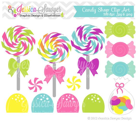 Instant Download Candy Shop Clip Art Por Jessicasawyerdesign  3 00