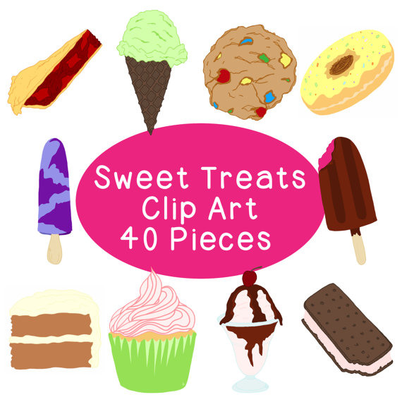Items Similar To Sweet Treats Clip Art Bundle Desserts Ice Cream