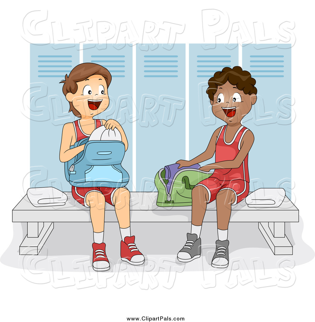 Larger Preview  Pal Clipart Of Teen Boys In A Gym Locker Room By Bnp    