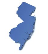 Map Of New Jersey   Usa