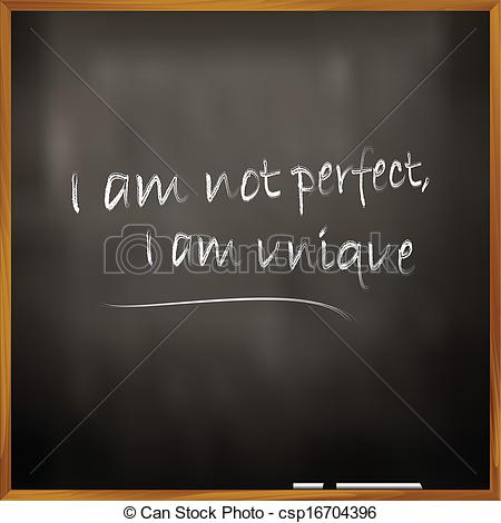 Of A Quote I Am Not Perfect I Am Unique Csp16704396   Search Clip Art    