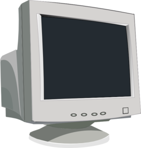 Old Computer Monitor Clip Art At Clker Com   Vector Clip Art Online    