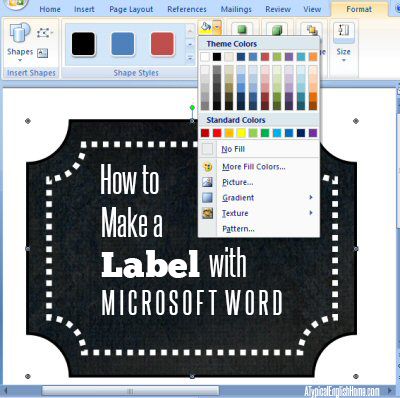 Typical English Home  How To Make Labels With Microsoft Word