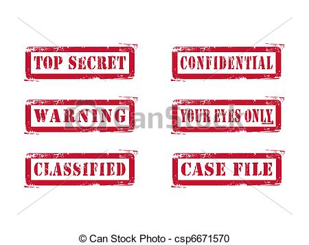 Vector Clipart Of Grungy Top Secret Stamps   Red Top Secret Stamps