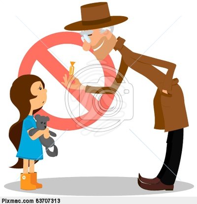 Vector Image Of Girl And The Stranger   Vector Graphics And Images