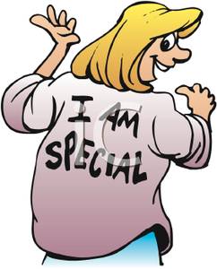     Wearing A Shirt That Says I Am Special   Royalty Free Clipart Picture